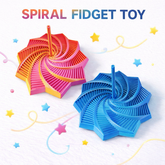 3D Printed Kinetic Spiral Tower – Telescopic Polygon Fidget Toy with Handle | Visual Illusion Decompression Tool