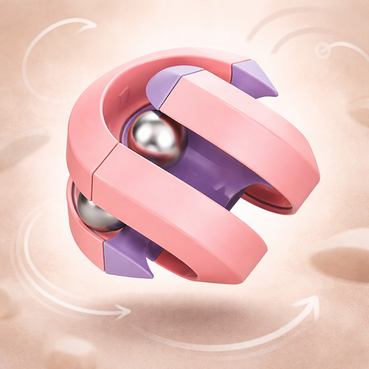 Metal Finger Track Marble Spinner – Infinity Orbit Fidget Toy for Anxiety Relief & Sensory Focus