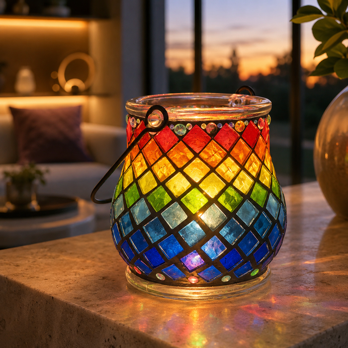 Create-Your-Own Mosaic Glass Lantern Kit