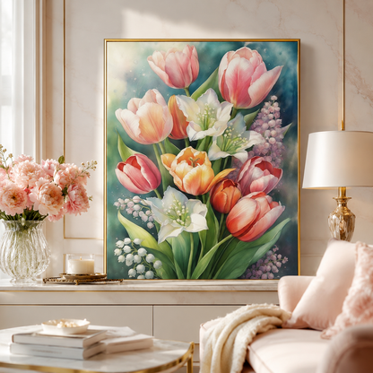 DIY Floral Diamond Painting Kit