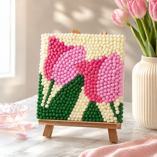 Fluffy Mosaic Pom-Pom Art Kit