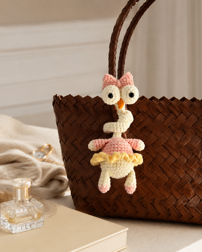 Handmade Long-Neck Chicken Bag Charm