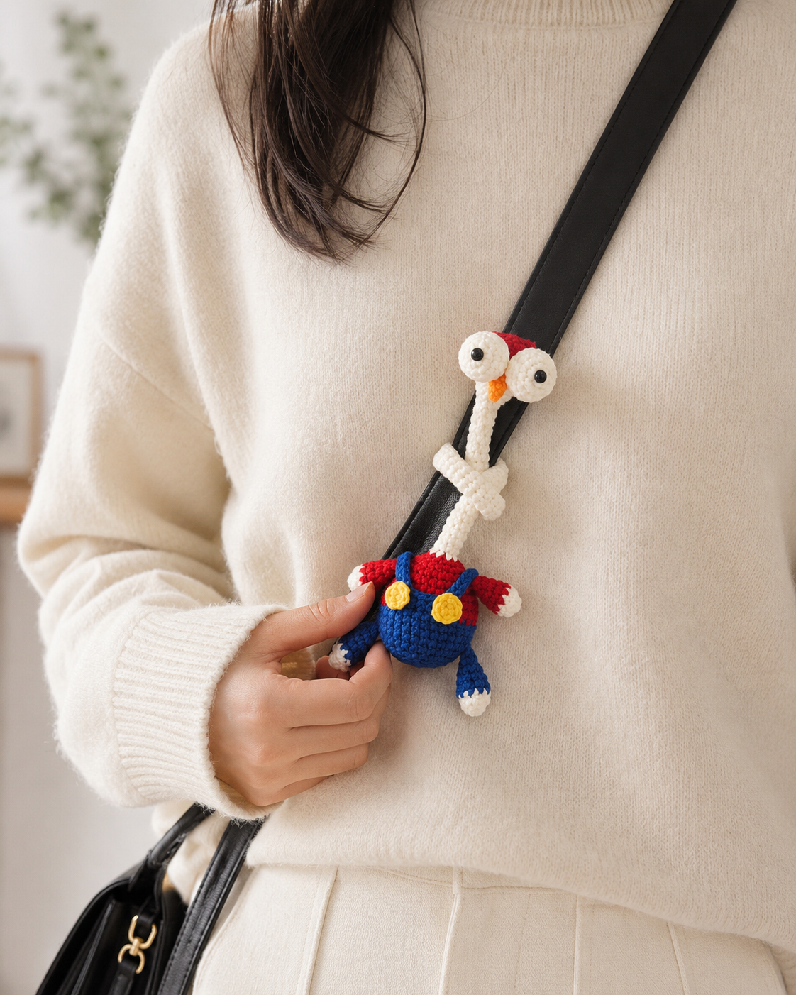 Handmade Long-Neck Chicken Bag Charm