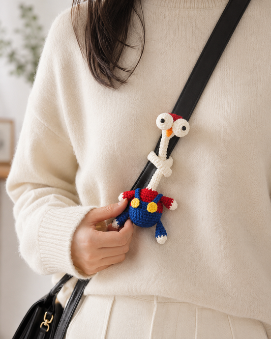 Handmade Long-Neck Chicken Bag Charm