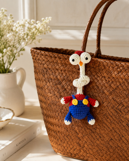 Handmade Long-Neck Chicken Bag Charm