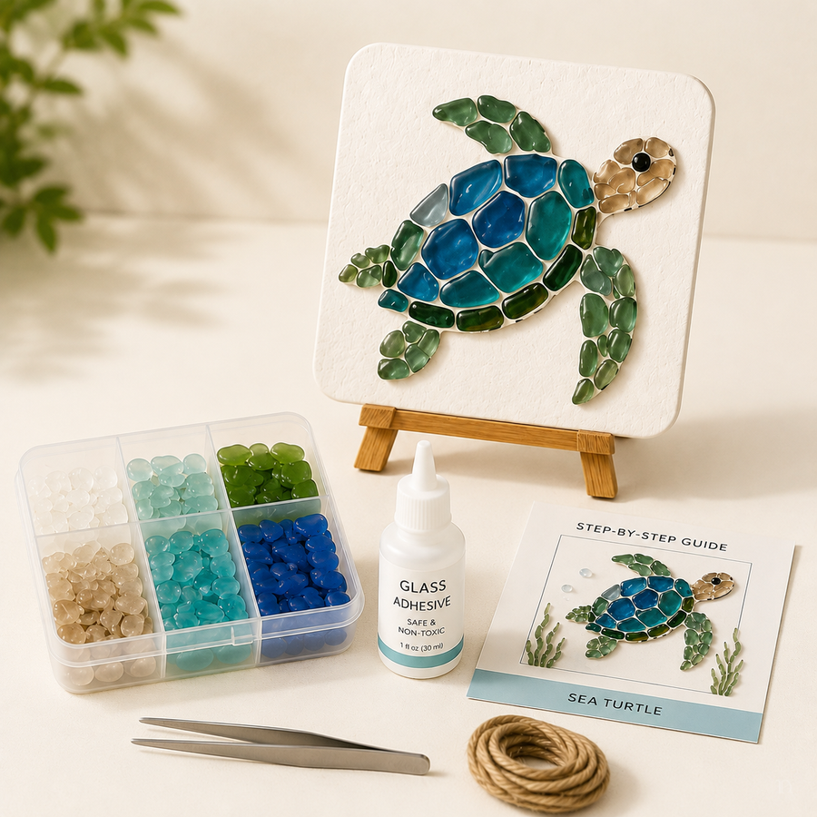 Coastal Sea Glass Mosaic Craft Kit