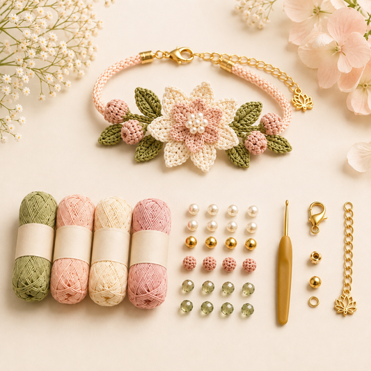 Nature’s Charm Crochet Bracelet Kit