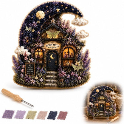 Cozy Cottage 3D Fabric Poke Art Kit