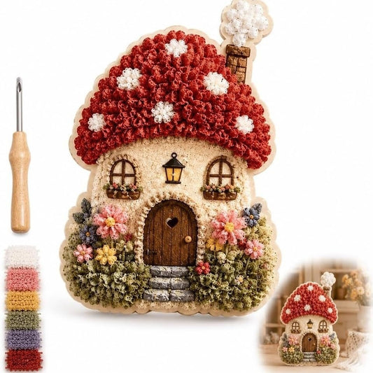 Cozy Cottage 3D Fabric Poke Art Kit