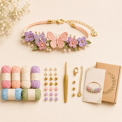 Nature’s Charm Crochet Bracelet Kit