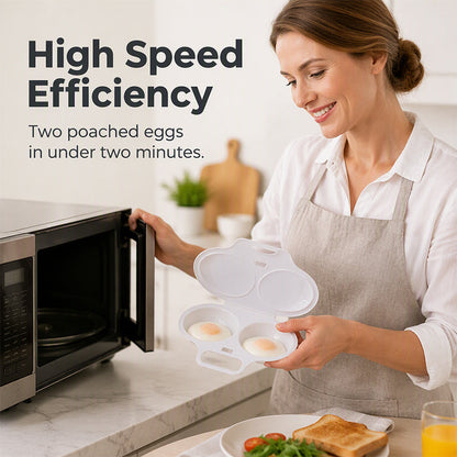 🍳 Make Breakfast Easier — Microwave Egg Poacher Makes 2 Eggs In 30 Seconds